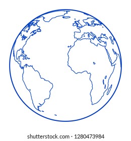 Illustration of the contour globe. Elements of this image furnished by NASA 