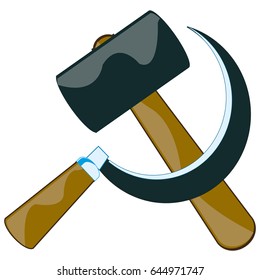 Illustration of the contour hammer and sickle