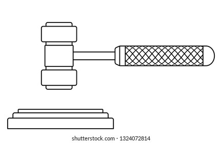 Illustration of the contour judge or auction gavel