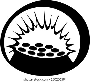 illustration of contour pot of gold