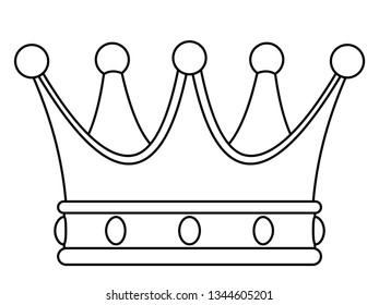 Illustration Contour Royal Crown Icon Stock Vector (royalty Free 