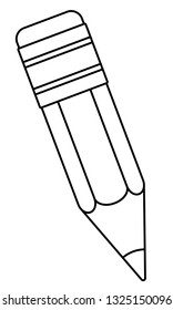 Illustration of the contour small pencil icon