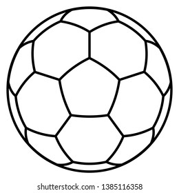 Illustration Contour Soccer Ball Symbol Stock Vector (Royalty Free ...