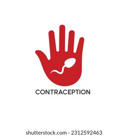 illustration of contraception, vector art.