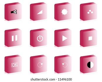 Illustration of control buttons and shadow