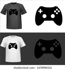 illustration of Controller game, sticker,tshirt print, vector illustration