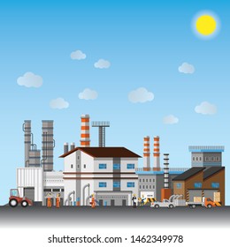 Illustration of contruction concept work