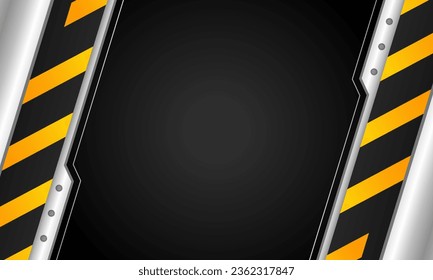 illustration of contruction warning sign background with copy space area