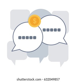 Illustration Of Conversation Chat With Chat Bubble
