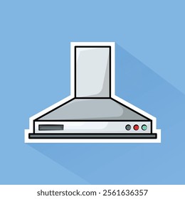 Illustration of Cooker Hood in Flat Design