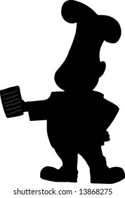 illustration of a cooker with a menu in the hand
