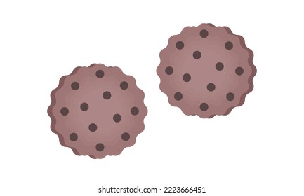 illustration of cookie cake redesign on white background