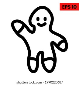 Illustration of cookie man icon
