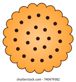 Illustration of cookie on white background