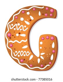 illustration of a cookies letter G