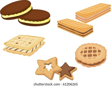 illustration of a cookies on a white background