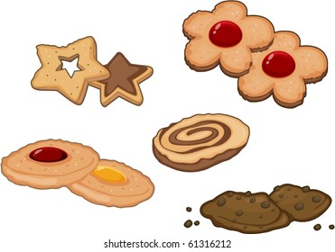illustration of a cookies on a white background