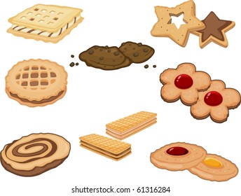 illustration of a cookies on a white background