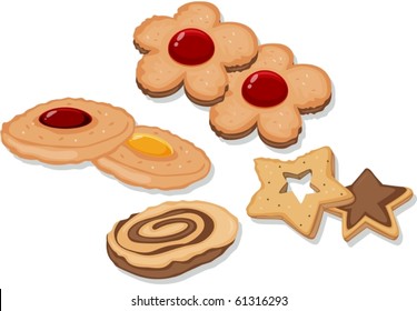 illustration of a cookies on a white background