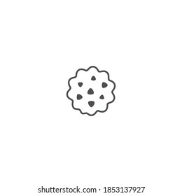 Illustration of Cookies Outline Icon - Fast Food Icon Set Vector Illustration Design.