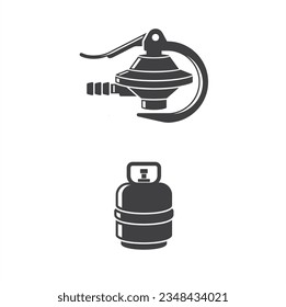 illustration of cooking gas regulator, vector art.