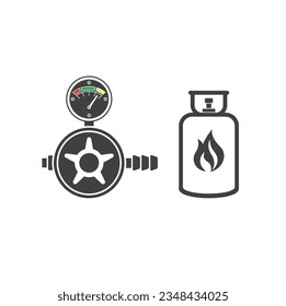 illustration of cooking gas regulator, vector art.