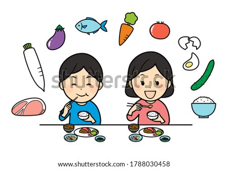 illustration of cooking and kids