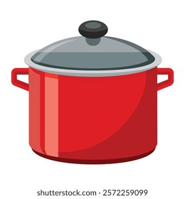 Illustration of cooking pot isolated on white