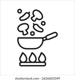 ilustração de cozinhar um prato muito delicioso