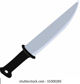 Illustration of A Cooks Knife on white background