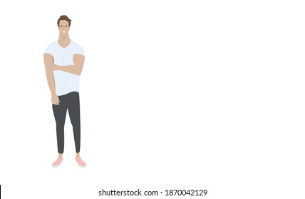 Illustration eines coolen stehenden Mannes