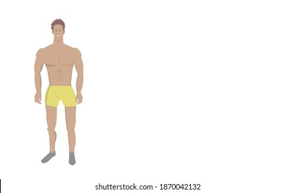 Illustration of a cool man standing