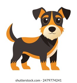 illustration of a Cooper dog on white