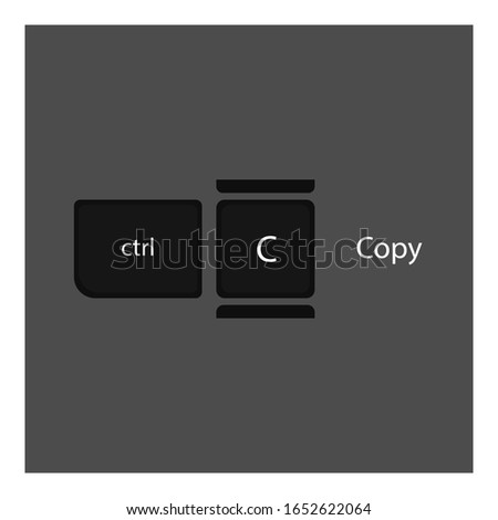 Illustration of Copy command button on keyboard.