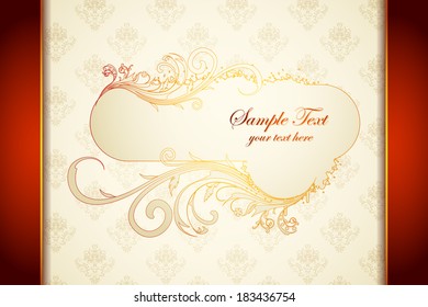 illustration of copy space on floral background