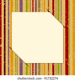 illustration of copy space on retro style multicolor striped background