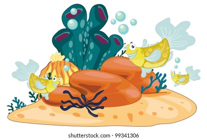 Ilustración del objeto de arrecife de coral