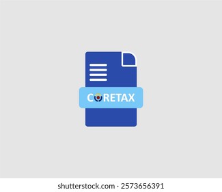 Illustration, CORETAX vector of the Indonesian government's new tax policy. Suitable for tax-related documents. Suitable for financial, government, and business purposes.