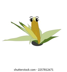 illustration of corn with dull colors