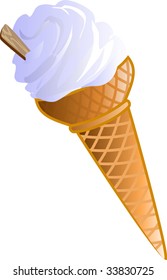 Illustration of a corn ice cream