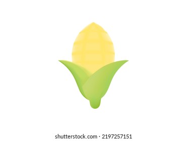 illustration of corn with mesh technique on a white background