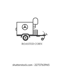 ilustración del remolque de tostado de maíz, arte vectorial.
