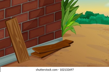 Illustration of a corner of a house
