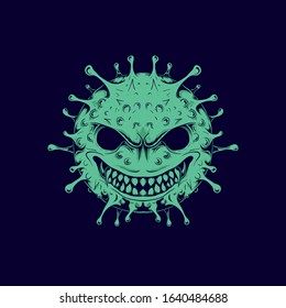 illustration of corona virus design, china, corona vector virus