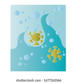 Illustration Corona Virus Flat Style