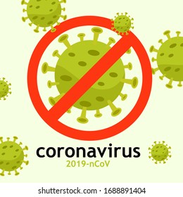Illustration of corona virus prevention. Icon Concept Stopping Coronavirus