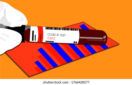 illustration of the corona virus rapid test
