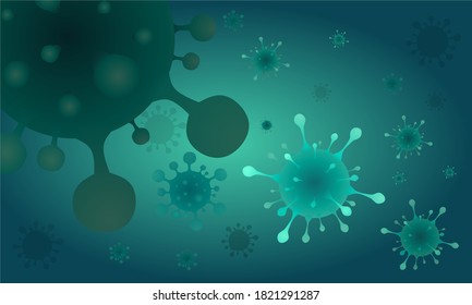 illustration of corona virus, virus realistic vector