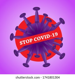Illustration Corona Virus. Stop Covid-19