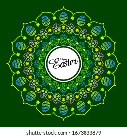 An illustration of the corona virus that will infect our earth
Mandala illustration composed of eggs and curve lines and decorated with colorful flowers so that it adds a beautiful - vector